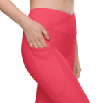 aperçu du legging rose avec la poche