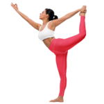 femme faisant du yoga en legging rose