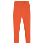 Legging de sport pour femme, effet seconde peau, de couleur orange. Taille basse avec un élastique léger à la taille pour un maintien confortable sans compression. La photo montre le produit de face.