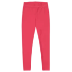 Legging de sport pour femme, effet seconde peau, de couleur rouge clair tirant vers le rose. Taille basse avec un élastique léger à la taille pour un maintien confortable sans compression. La photo montre le produit de face.