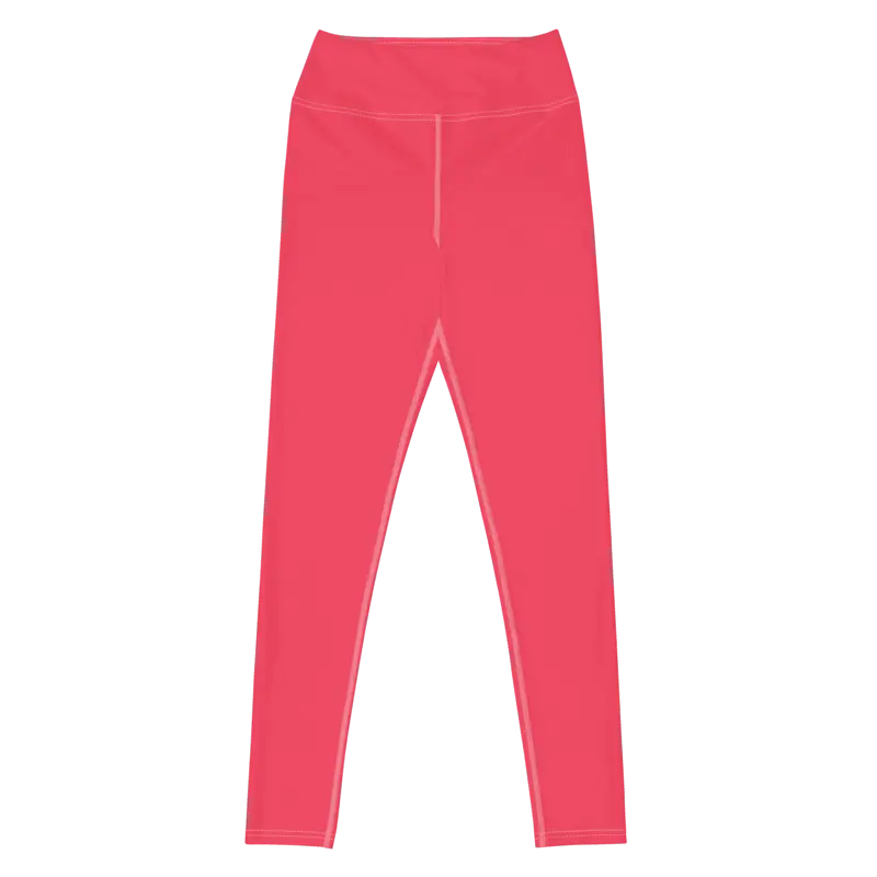 Legging de sport pour femme rouge en nylon Éconyl, tissu léger sans couture, effet seconde peau pour un confort optimal. Photo du produit de devant.