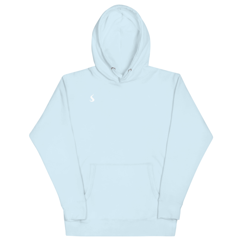 Sweat à capuche décontracté Cozymotion bleu en lyocell Tencel, doux et respirant, avec poche frontale.