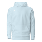 Sweat à capuche décontracté Cozymotion bleu en lyocell Tencel, doux et respirant, avec poche frontale.