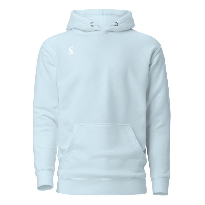 Sweat à capuche décontracté Cozymotion bleu en lyocell Tencel, doux et respirant, avec poche frontale.