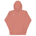 Photo d'un sweat à capuche de devant couleur rose pêche.