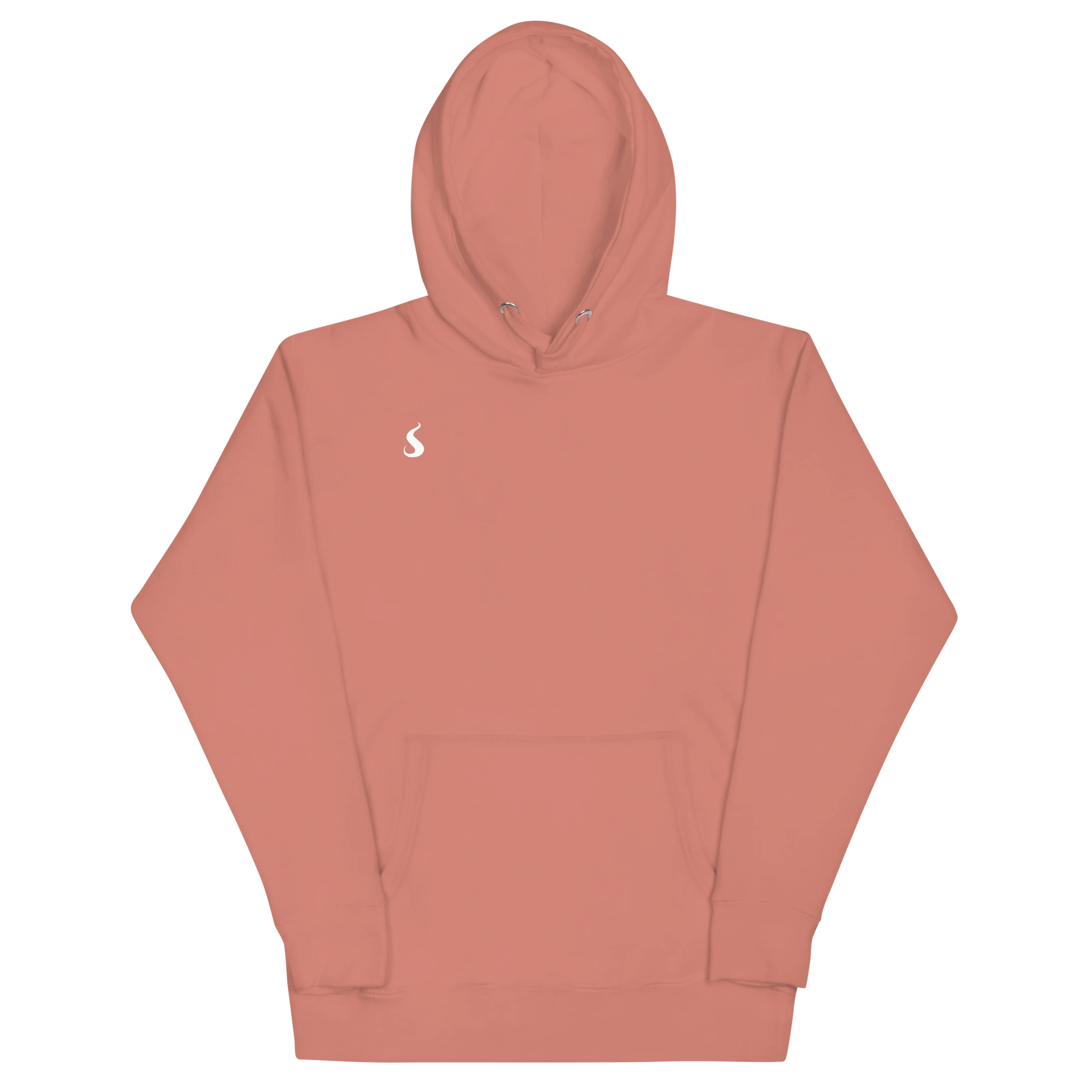 Photo d'un sweat à capuche de devant couleur rose pêche.