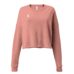 Sweat rose porté en mode fantôme de face.