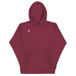 Sweat à capuche décontracté Cozymotion bordeau en lyocell Tencel, doux et respirant, avec poche frontale.