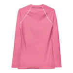 T-shirt manche longue Energy Flow de couleur rose en matière lyocell tencel et modal. La photo montre le t-shirt de dos.