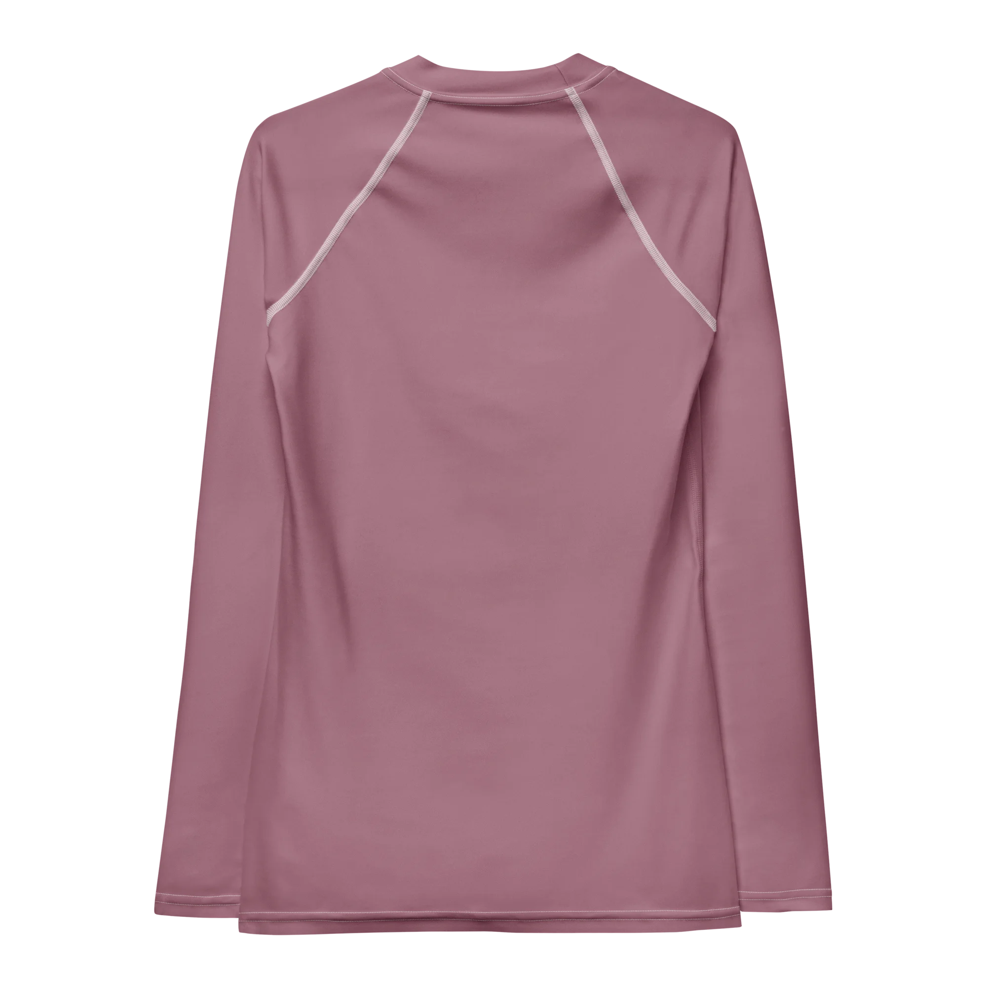 T-shirt manche longue Energy Flow de couleur taupe/violet en matière lyocell tencel et modal. La photo montre le t-shirt de dos.