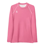 T-shirt manche longue Energy Flow de couleur rose en matière lyocell tencel et modal. La photo montre le t-shirt de face.