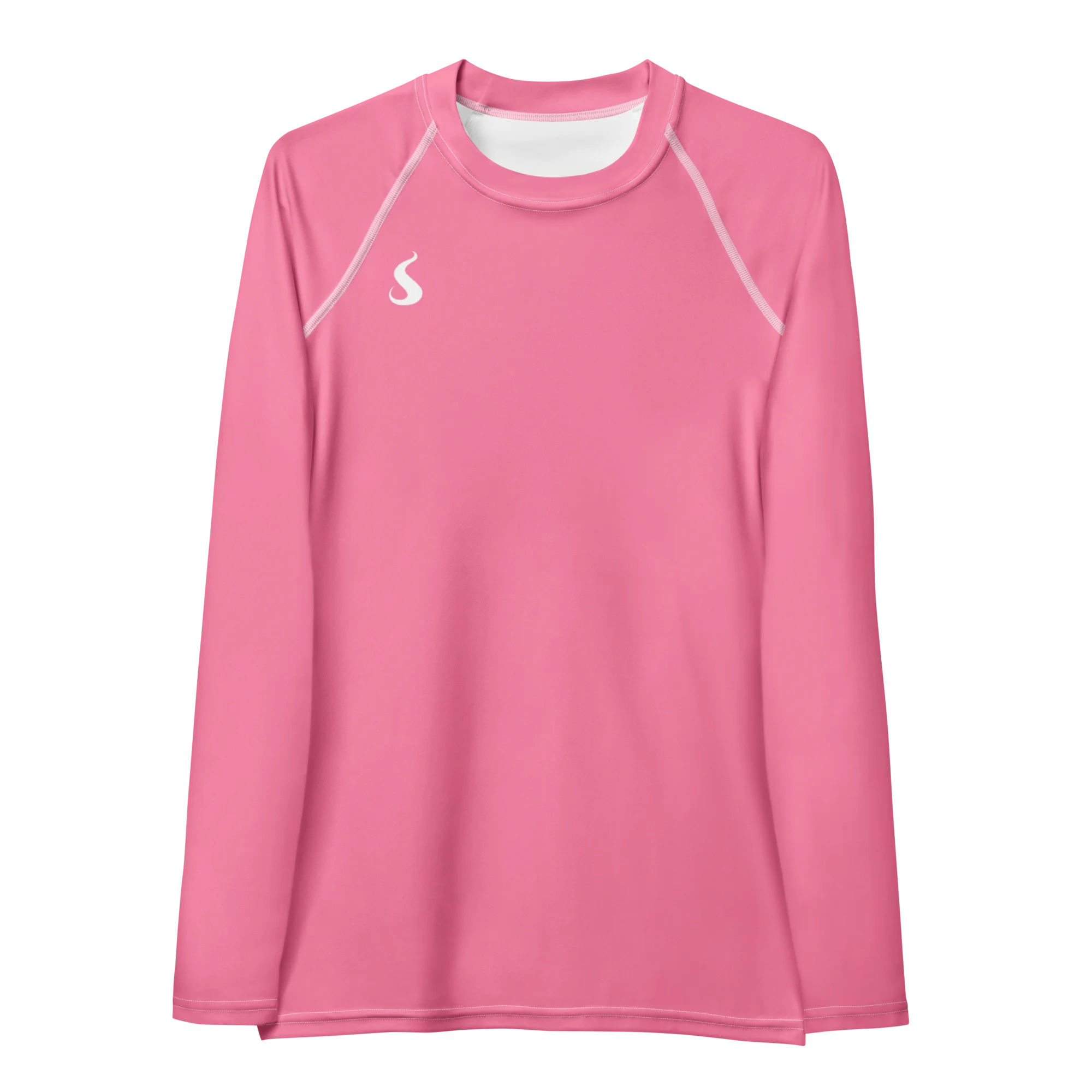 T-shirt manche longue Energy Flow de couleur rose en matière lyocell tencel et modal. La photo montre le t-shirt de face.