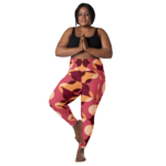 femme en position de l'arbre yoga en legging et brassière