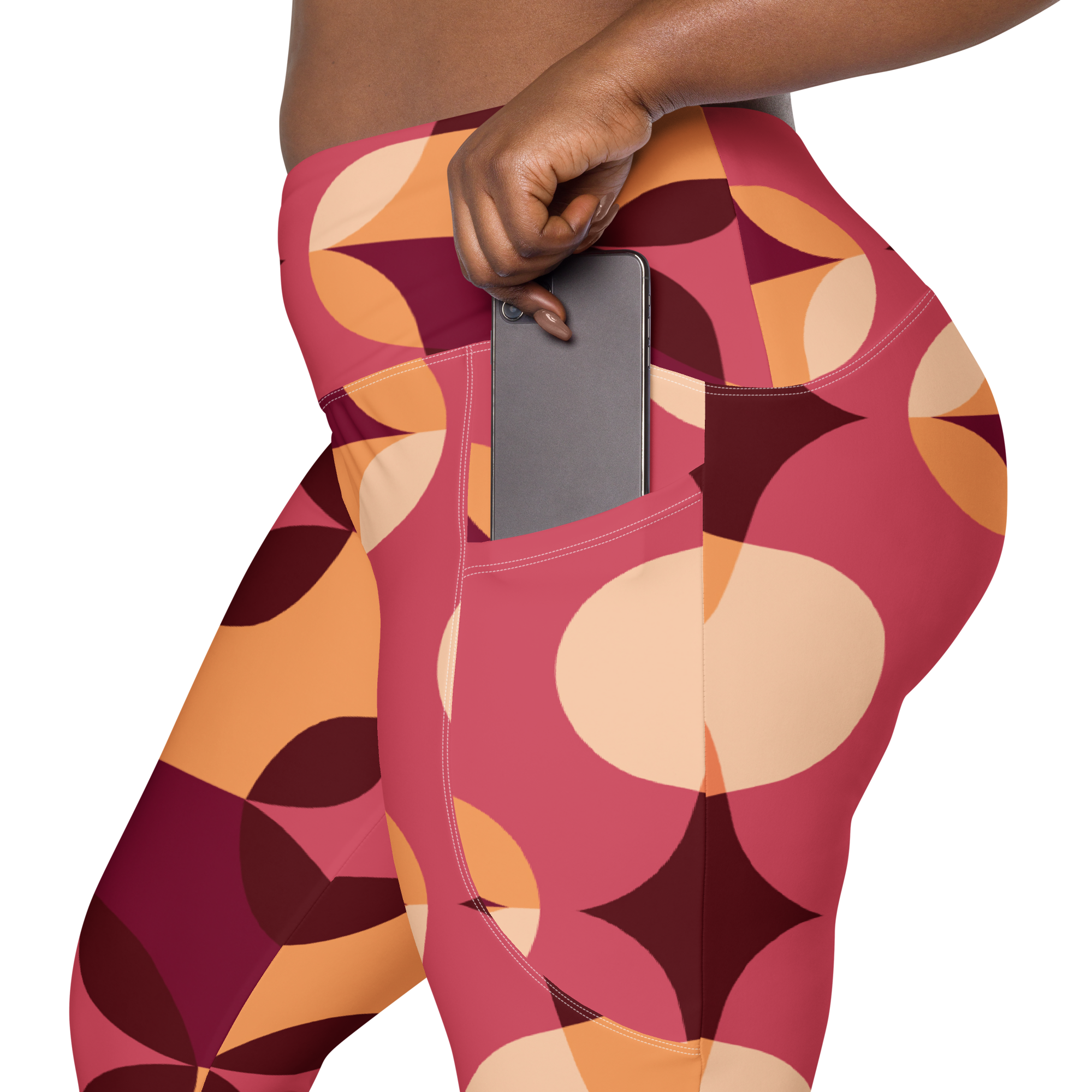 legging femme sport avec des motifs et à poches