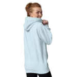 Sweat à capuche décontracté Cozymotion bleu en lyocell Tencel, doux et respirant, avec poche frontale.