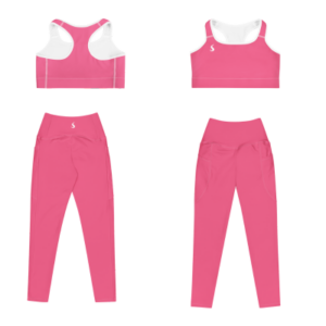 ensemble de sport rose brassière et legging