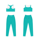 ensemble de sport bleu brassière et legging