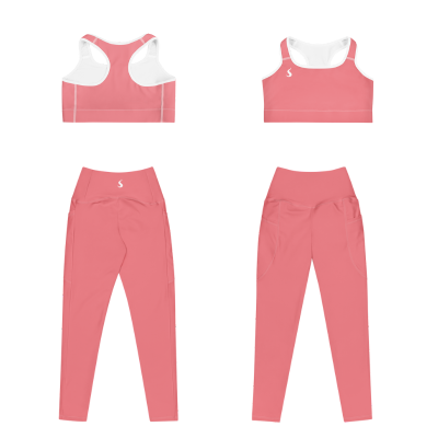 ensemble de sport rose brassière et legging